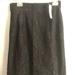 Black lace overlay formal skirt
